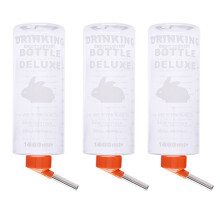 Fontaine à Eau Automatique pour Petits Animaux de 1 000 Ml, Bouteille D'Eau Suspendue, Adaptée Aux Mangeoires pour Cochons D'Inde, Orange
