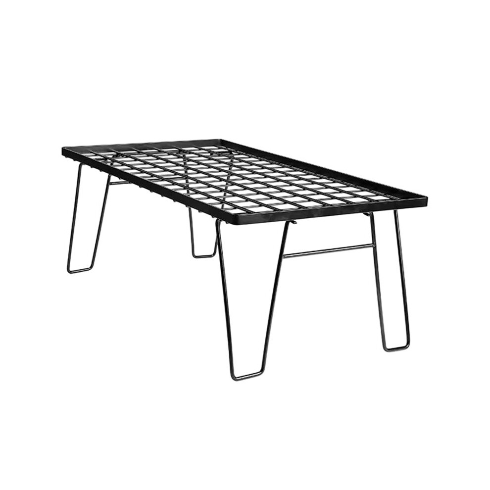 Folding Table, Portable Camping Picnic Table, Multifunctional Stacked Storage Rack, Foldable Barbecue Iron Mesh Table 4711355856841
