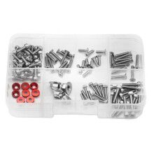 RC Biluppgradering Rostfritt Stål Sexkantsskruvmutter Skruvar Kit för Arrma 1/18 Granit Typhon Mojave Grom RC Billeksaksdelar