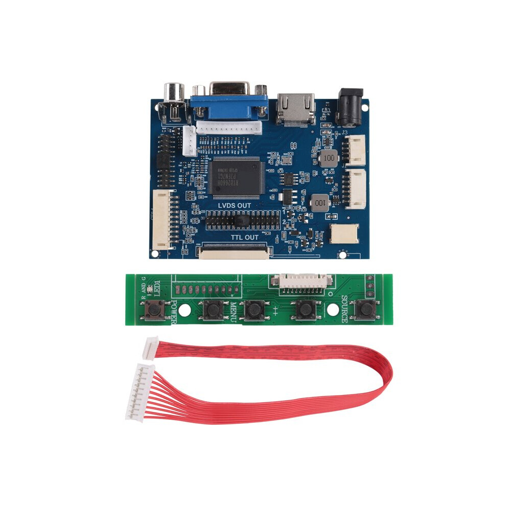 Lcd Display Ttl Lvds Controller Board -Compatible Vga 2Av 50Pin For At070tn90 At070tn92 At070tn94 7 Inch Panel 6032810445539