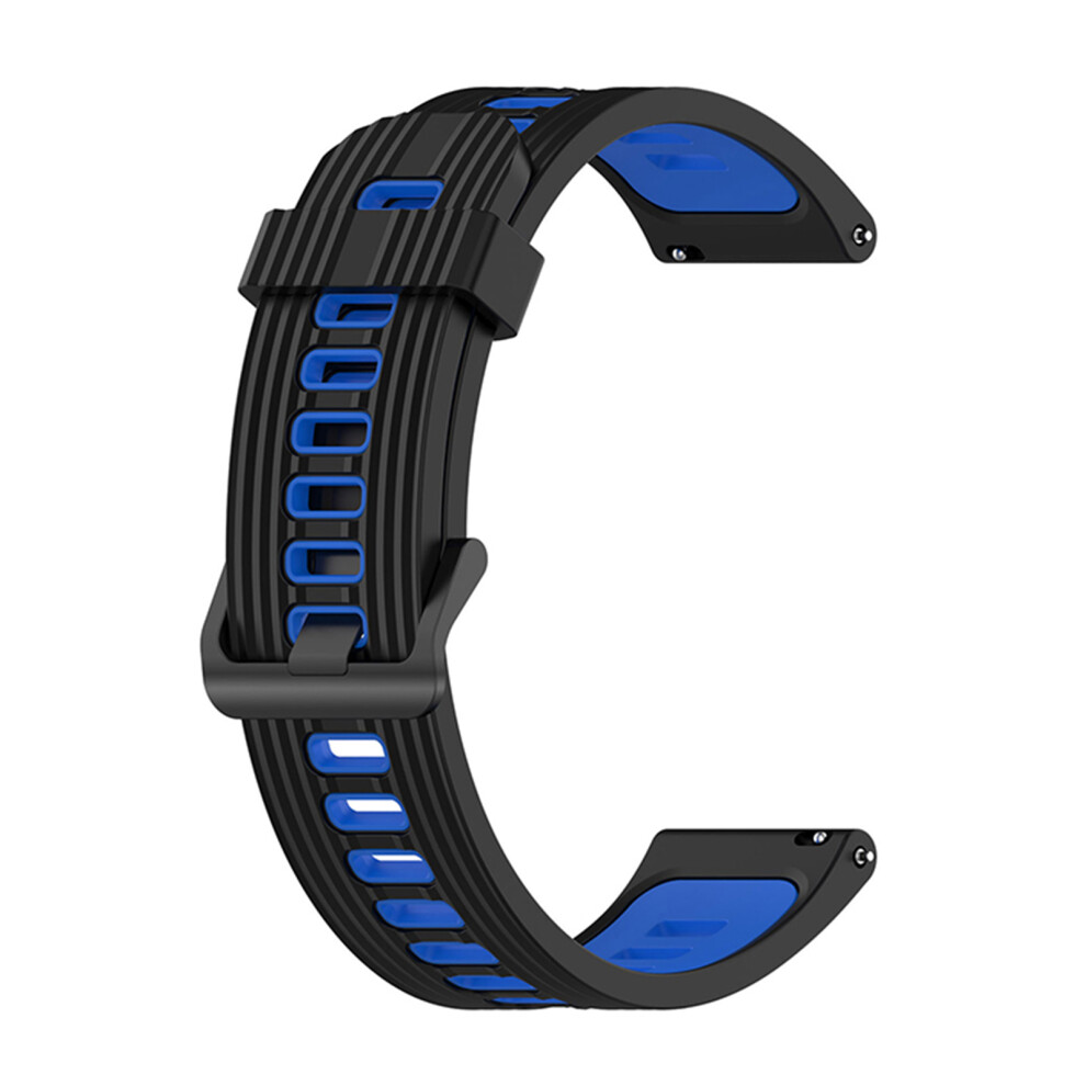 (Black Blue) 22Mm Two-Tone Striped Silicone Watch Band Watch Strap For Huawei Gt3 Se Blue,Black 688249443965