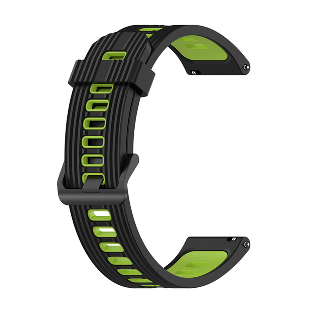 ( Lime) 22Mm Two-Tone Striped Silicone Watch Band Watch Strap For Huawei Gt3 Se Black 688249443958