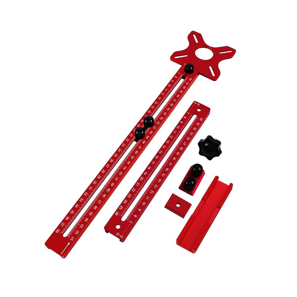 3-In-1 Router Milling Bracket,9-61Cm Radius Router Circle Cutting Jig,Aluminum Cabinet Hardware Jig For Woodwork 4712810550182