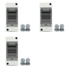 3X HT-2 IP65 Boîte de Distribution de Disjoncteurs Étanche Panneau D'Installation 2 Voies PC Boîte de Jonction Solaire MCB Électrique Extérieur