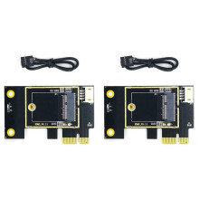 2X La Carte Adaptateur de Carte Réseau Sans Fil NGFF M.2 Vers PCIE Prend en Charge Les Cartes Réseau 7260 8265 1650 1675X AX200 AX210