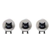 3X Katzen-Rollenhalter, Toilettenpapierhalter, Badezimmer-Set, Papierhandtuchrollen-Aufbewahrung, Süße Badezimmer-Dekoration