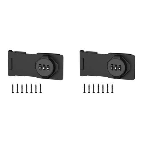 2X Keyless Combination Lock -3-Digit Combination Lock for Cabinet Doors - Twist Knob Hasp  Lock with Password Code