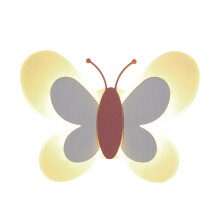 LED Vlinder Wandlamp 14W 85-265v Kinderkamerlamp Moderne Vlinder Wandlampen, Witte Vleugel en Roze