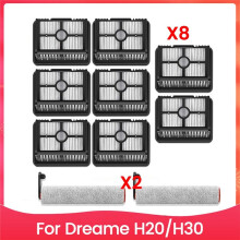 Kit de 10 Piezas de Filtro de Pantalla y Cepillo Giratorio para Aspiradora de Mano para H20 H30, Piezas de Repuesto
