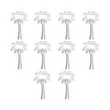 10 Stück Kokosnussbaum-Flaschenöffner für Hochzeitsparty-Gastgeschenke, Souvenirs für Hochzeitsgeschenke, Silber