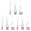 9Pcs 4mm Leather  Round Hole Leather Puncher Detachable Seam Punching Chisel Tool/Set 1
