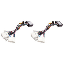2X Adaptateur de Câble de Faisceau de Câbles D'Alimentation StéRéO Android de Voiture 16 Broches avec BoîTe CANbus pour Dacia Duster / Arkana