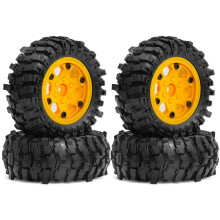 4 St 88 mm 1,9 Tums Beadlock-Fälgar och Mjuka Gummidäck för 1/10 RC Crawler-Bil Axial SCX10 Pro Capra TRX4,A