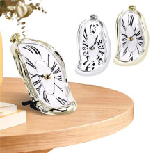 Art Inspired Wall Clock Melted Clock Decoration, Gift Used for Decorative Home Shelf Desk Tabletop Wall Clock B