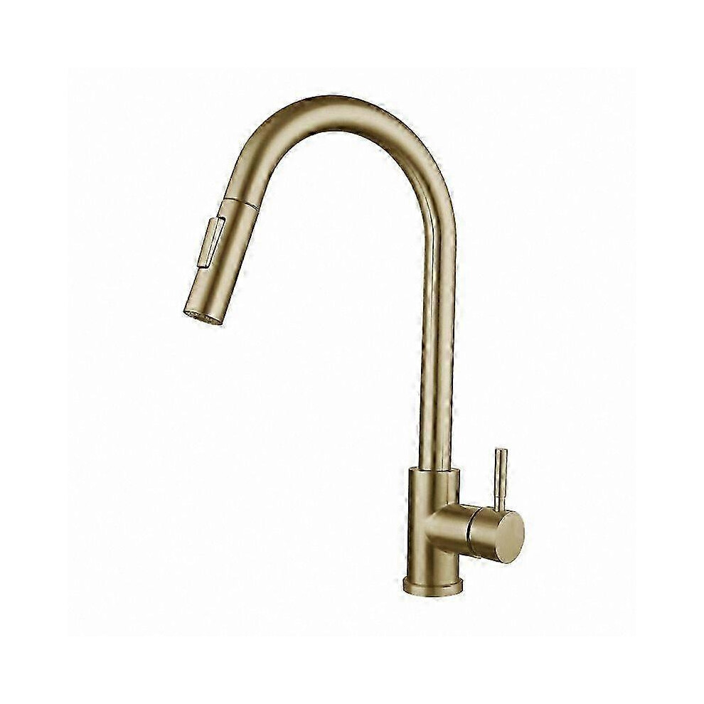 (Gold Brushed) Touch Sensor Kitchen Faucet, 360 Rotary Stainless Steel Sink Mixer With Detachable Gold Sensor, Modern Sensing Crane Faucet 5046745417951