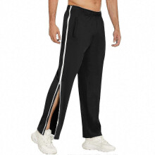 (black, L) Men's Side Zipper Jogger Pants, Cargo & Basketball Pants