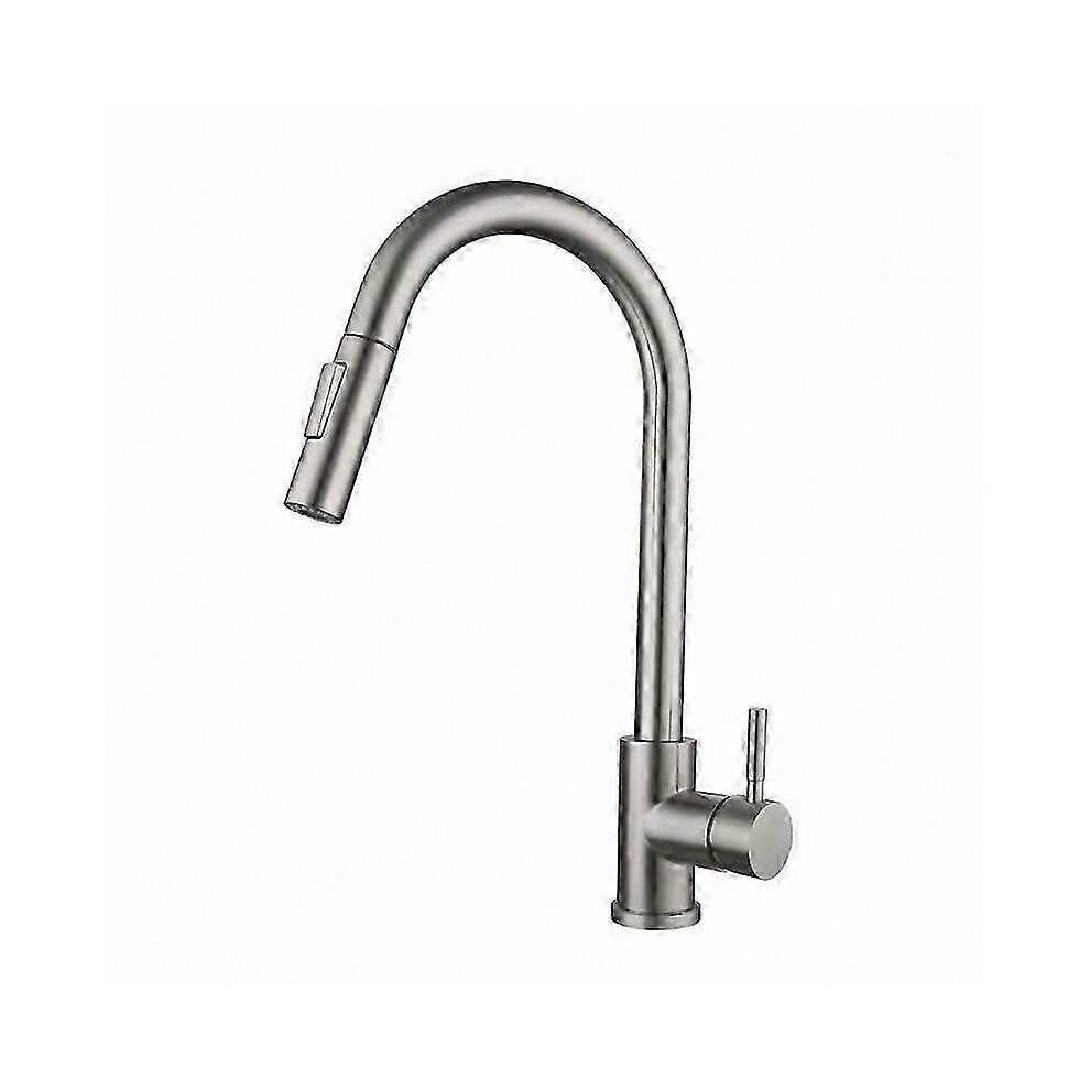 (Silver Brushed) Touch Sensor Kitchen Faucet, 360 Rotary Stainless Steel Sink Mixer With Detachable Gold Sensor, Modern Sensing Crane Faucet 6271531148361
