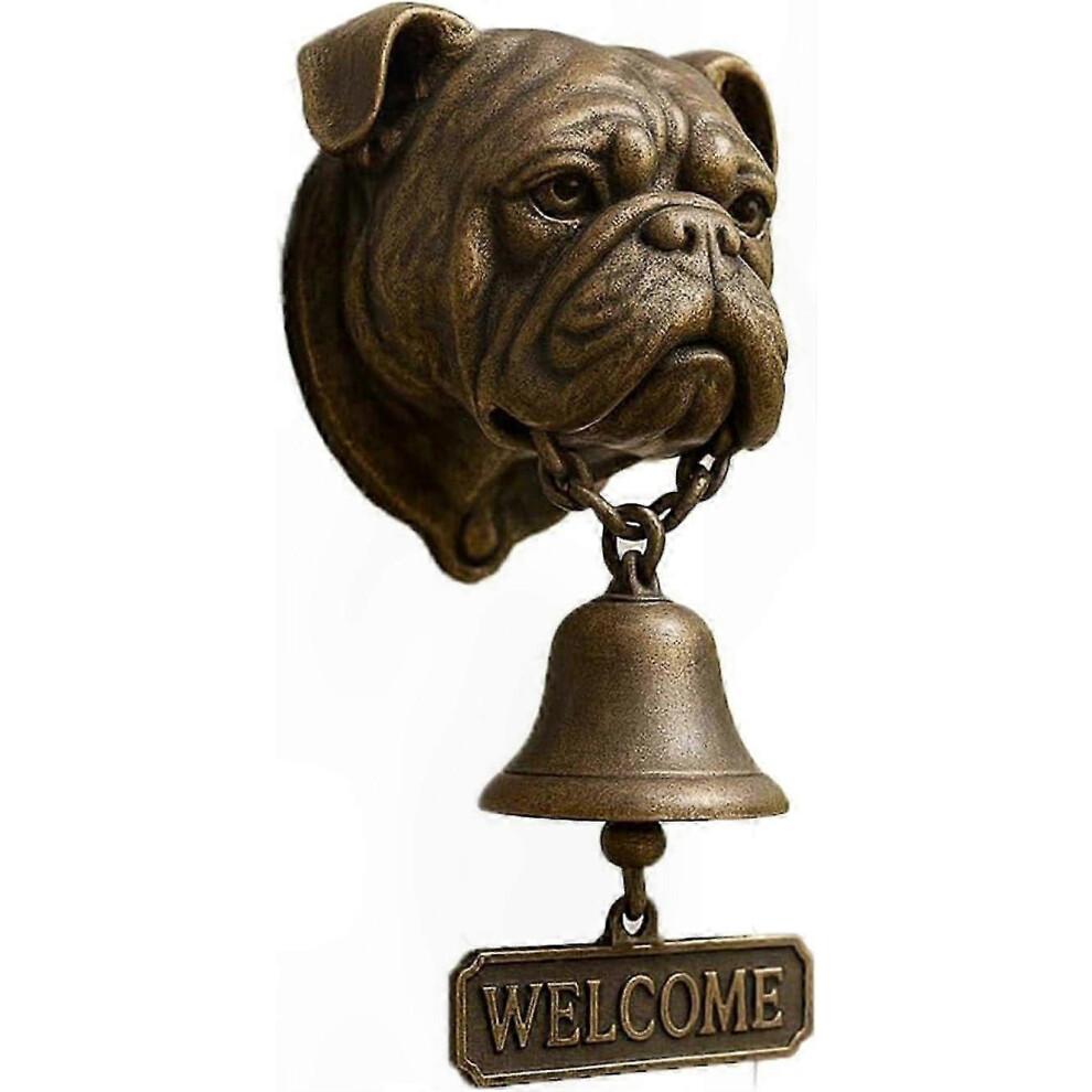 (M) Vintage Animal Doorbell, Manual Chime For Porch, Resin Outdoor Bell With Fun Head Design 6484941258401