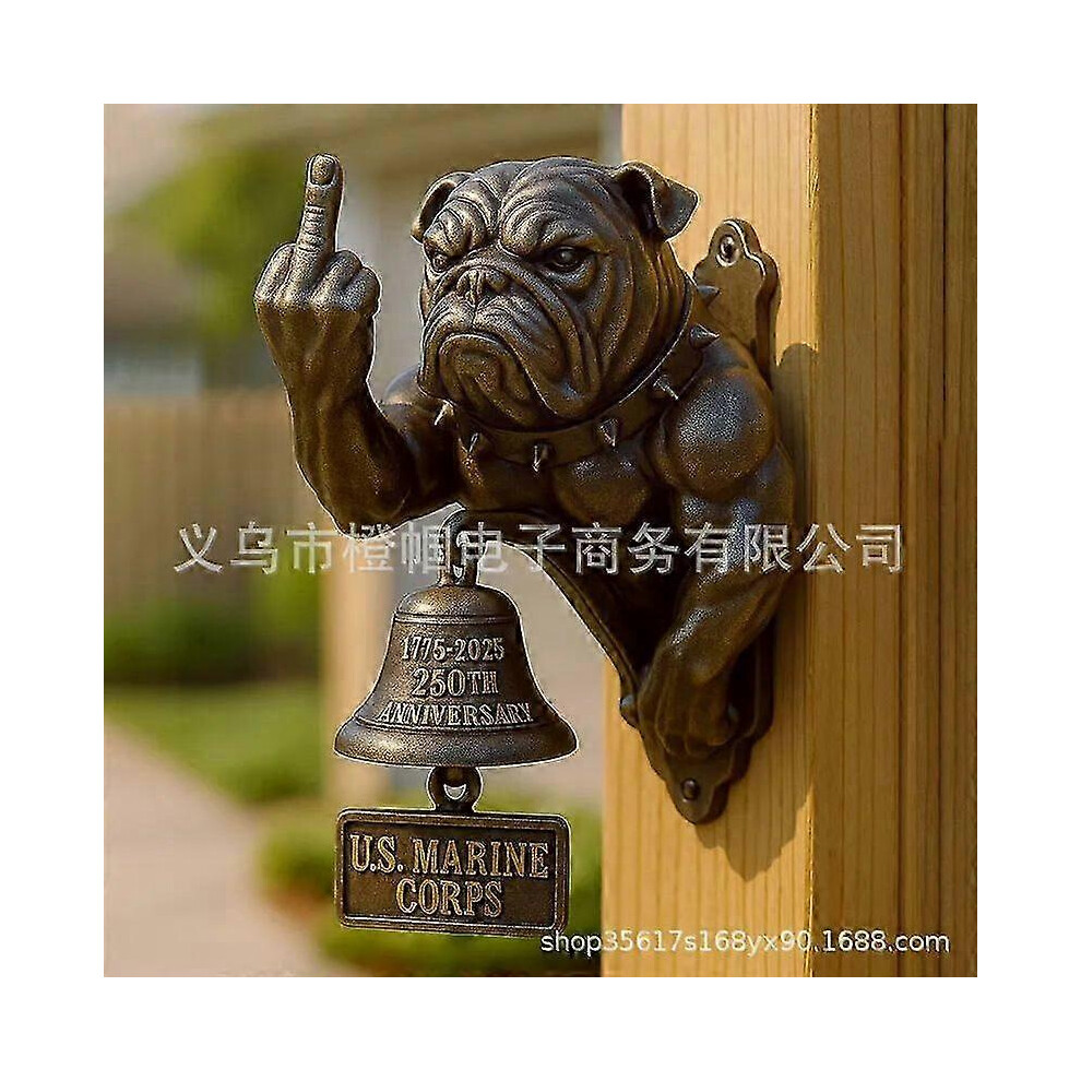 (H) Vintage Animal Doorbell, Manual Chime For Porch, Resin Outdoor Bell With Fun Head Design 4972689361672