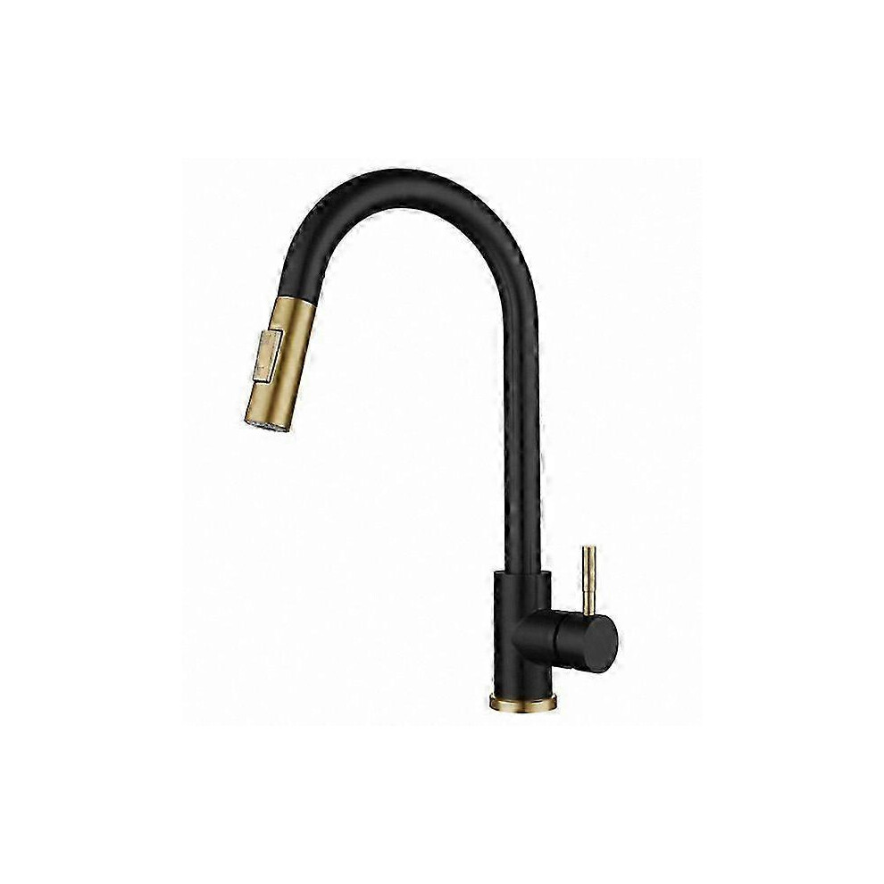 (Black Gold) Touch Sensor Kitchen Faucet, 360 Rotary Stainless Steel Sink Mixer With Detachable Gold Sensor, Modern Sensing Crane Faucet 5941318156278