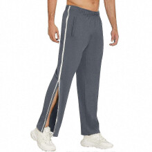 (dark gray, XXXL) Men's Side Zipper Jogger Pants, Cargo & Basketball Pants