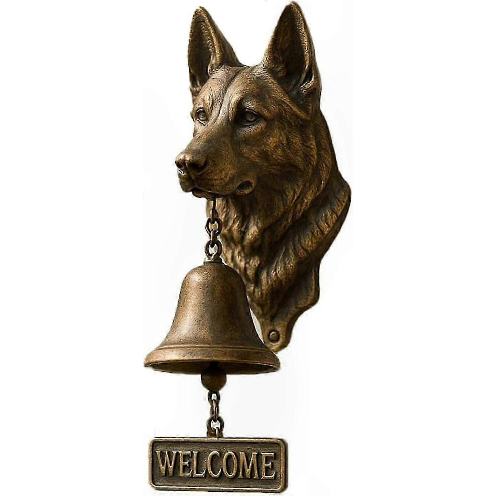 (K) Vintage Animal Doorbell, Manual Chime For Porch, Resin Outdoor Bell With Fun Head Design 4972689361702