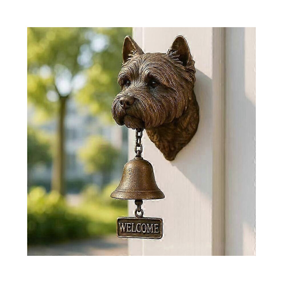 (G) Vintage Animal Doorbell, Manual Chime For Porch, Resin Outdoor Bell With Fun Head Design 4972689361665