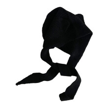Korean Style Cats Ear Scarf Hat for Kids Warm Acrylic-Black