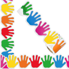 Colorful Handprint Adhesive Sticker for School-10m meters