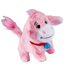 Easy to Use Walking Talking Electric Plush Donkeys for-Pink