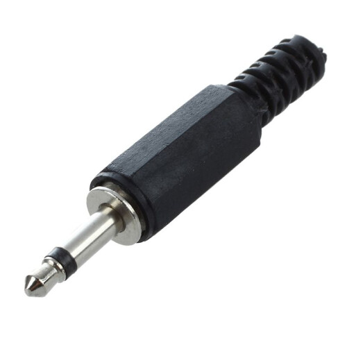 20 X Black Plastic 3.5mm Male Mono Plug Jack Audio Adapter Connector 2