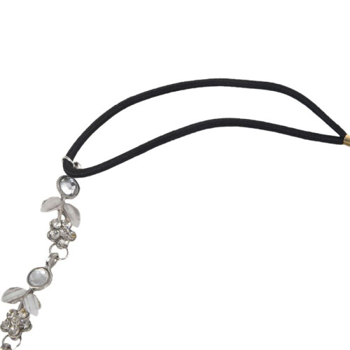 2X Silver - Fiori Donne Eleganti per Strass Fascia Elastica Capelli 2
