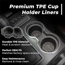 Center Console Front Cup Holder Insert 9L3Z-1513562-CB for F150 2009-2014 with Flow Through Console Accessories