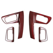 Car ABS Door Inner Handle Bowl Armrest Handrail Frame Lamp Panel for Qashqai J10 2008-2015 Wood Grain