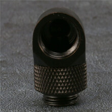 3X 12.9mm G1/4 Thread 90 Degree Rotary Tube Connector Fitting for Pc Water Cooling Black