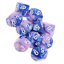 30 St/Set 10-Sidiga D10 Polyedriska TäRningar Siffror Urtavlor Desktop Bord BräDspel PXPF, Stil 2