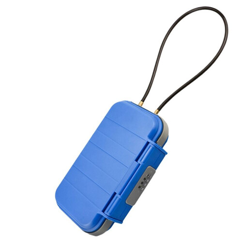 Portable Safe BoxTravelSafe Box Large Capacity Security Lockbox Code Waterproof Key Lock Box with Removable Cable Handle 1