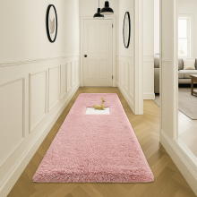 (Pink, 60 x 220 cm) Non-Slip Runner Rugs Bedroom Living Room Door Mats
