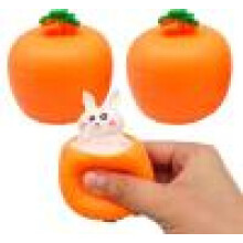 3 piezas de juguetes antiestrés blandos con forma de zanahoria y conejo, ideales para niños y adultos.