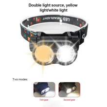 Super Bright LED Work Headlight Rechargeable Waterproof Torch Headlamp for Camping Cycling
