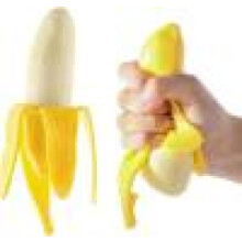 Banános Squishy Stresszoldó Játék Rugalmas Hamis Banán Fidget Squeeze Kellék Felnőtteknek Party Ajándék Halloween Dekoráció