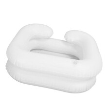 Bacia inflável com mangueira de drenagem, bacia de PVC para lavar o cabelo, lavatório para produtos de higiene pessoal, ideal para uso em fa