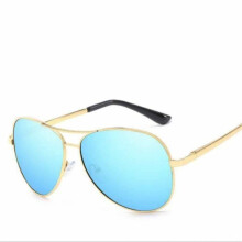 Gafas de sol de aviador para hombre y mujer, de metal, polarizadas, con protección UV400, para conducir y pescar.