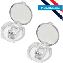 2 cleme magnetice premium anti-sforăit, dispozitiv pentru combaterea sforăitului și a apneei în somn, fabricate din silicon de calitate me