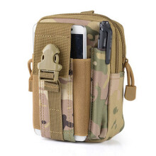 (Camouflage 3) Camouflage Tactical Waist Bag Handbag Cell Phone Bag Running Hanging Bag Outdoor
