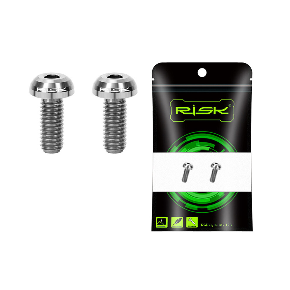 (Titanium) 2Pcs Titanium Bolts M5x12mm Umbrella Head Hex Screws Screw For Bicycle 110691546289