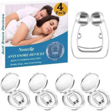 Dilatador nasal antironco, 4 clipes nasais magnéticos de silicone, clipe nasal reutilizável para melhorar a respiração.