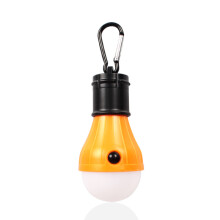 (Yellow) Portable Lantern Mini Tent Light 3 Modes LED Bulb Emergency Lamp Handheld Work Light Waterproof Hanging Hook Camping Flashlight