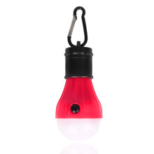 (Red) Portable Lantern Mini Tent Light 3 Modes LED Bulb Emergency Lamp Handheld Work Light Waterproof Hanging Hook Camping Flashlight
