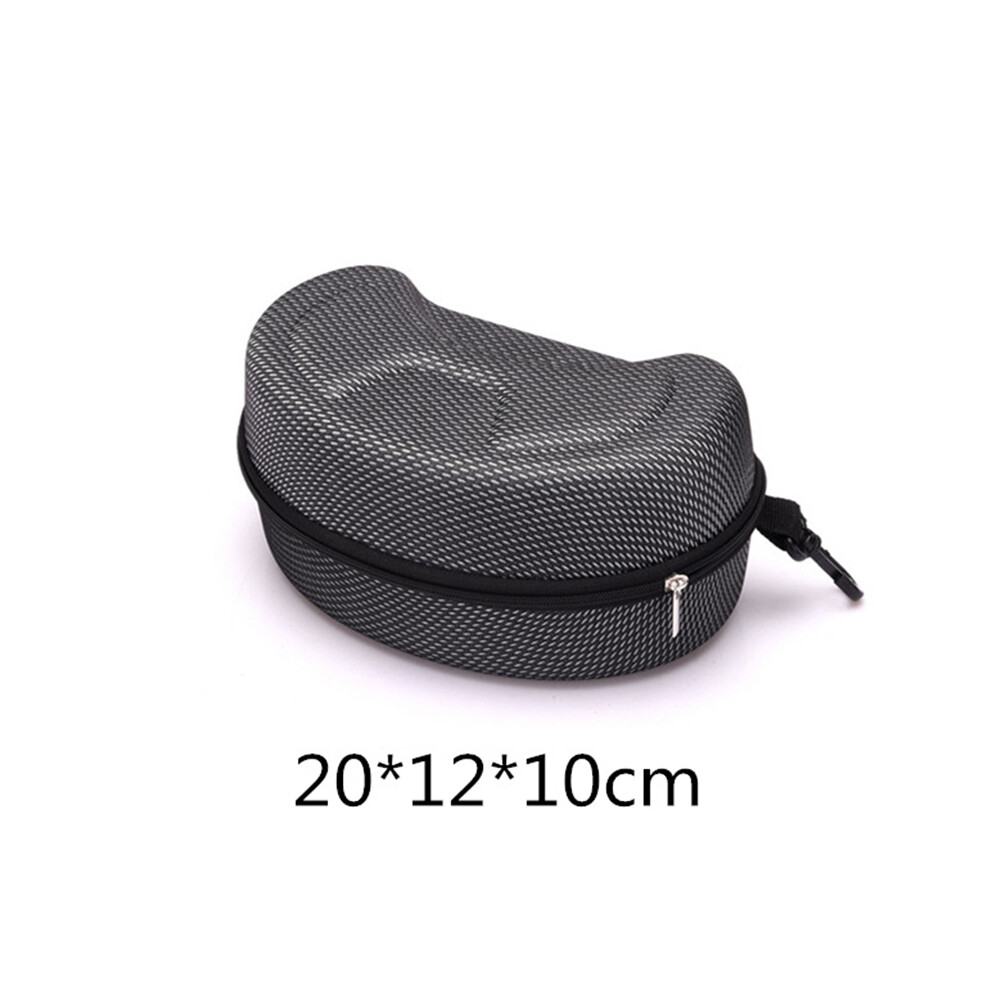 (Grids) Waterproof Eva Ski & Motorcycle Goggle Case - Zippered With Hooks For Easy Carry 123643782246